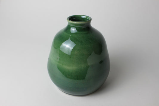 green lipped bubble flower vase